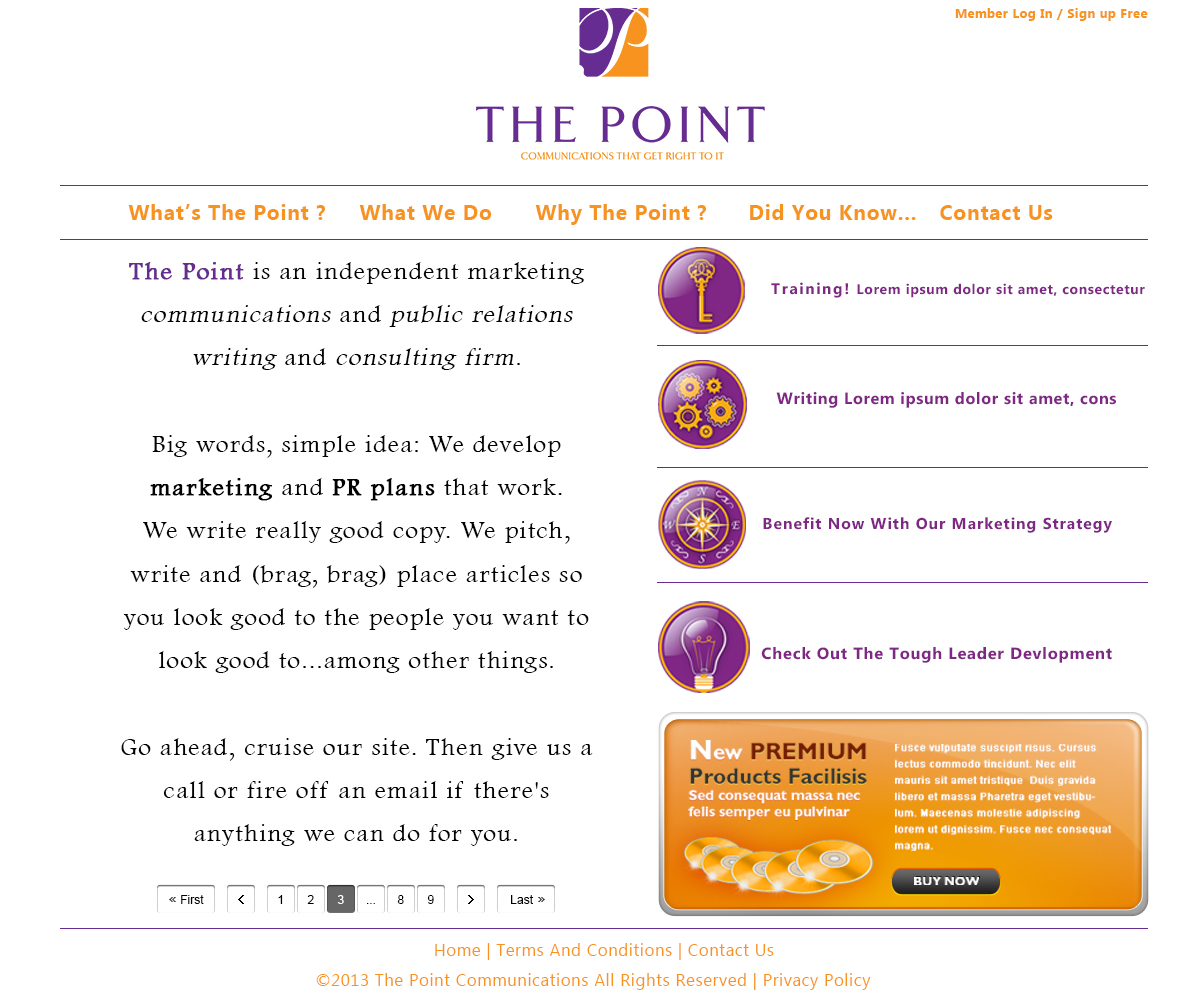 Web Design by bomfaya for The Point Communications | Design #2349806