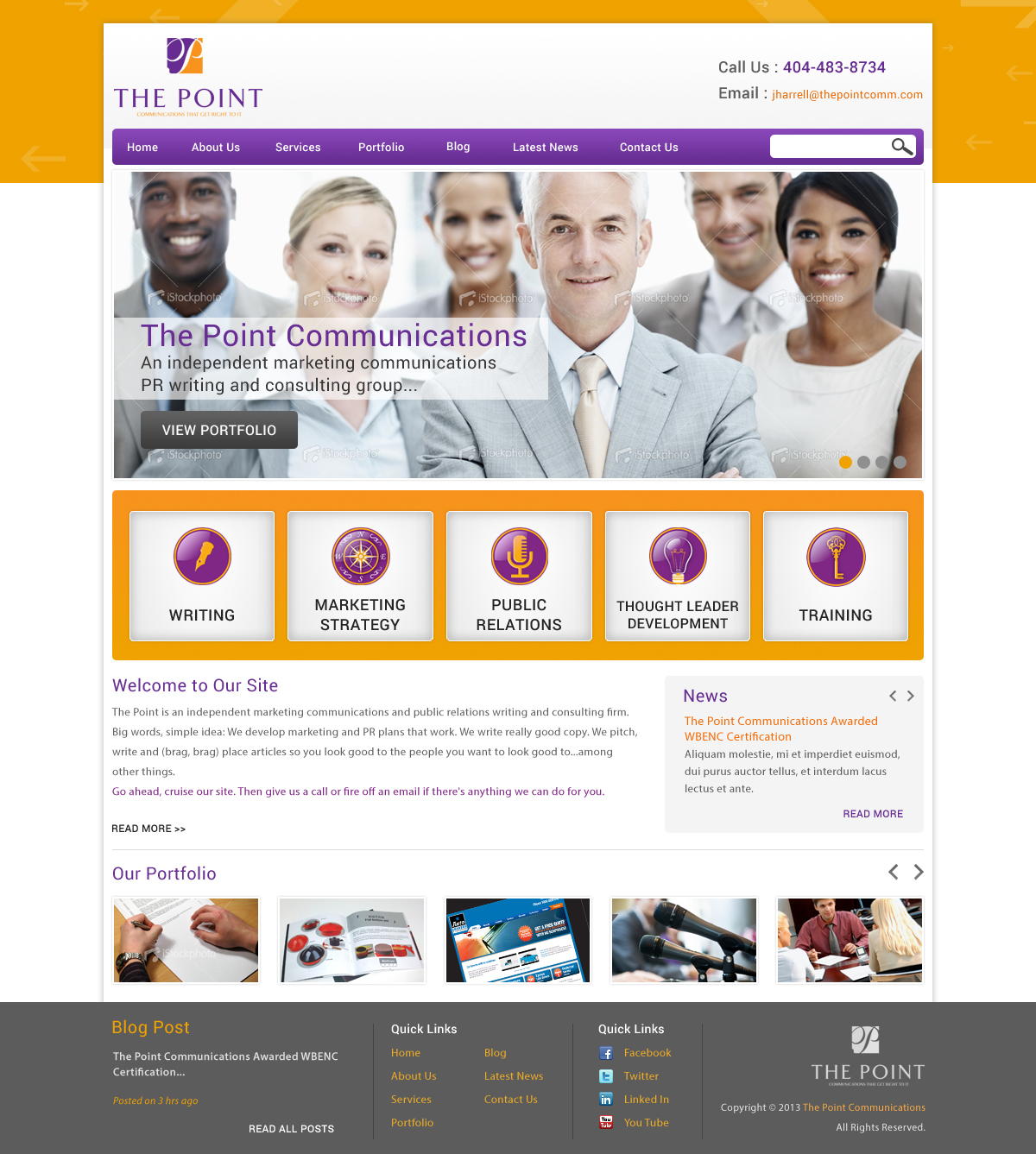 Web Design by Atom for The Point Communications | Design #2322044