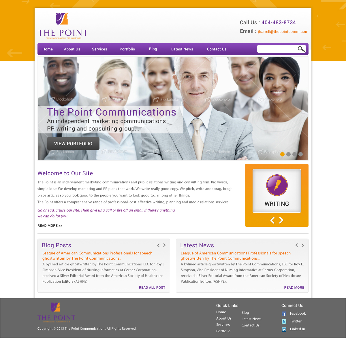 Web-Design von Atom für The Point Communications | Design #2347750