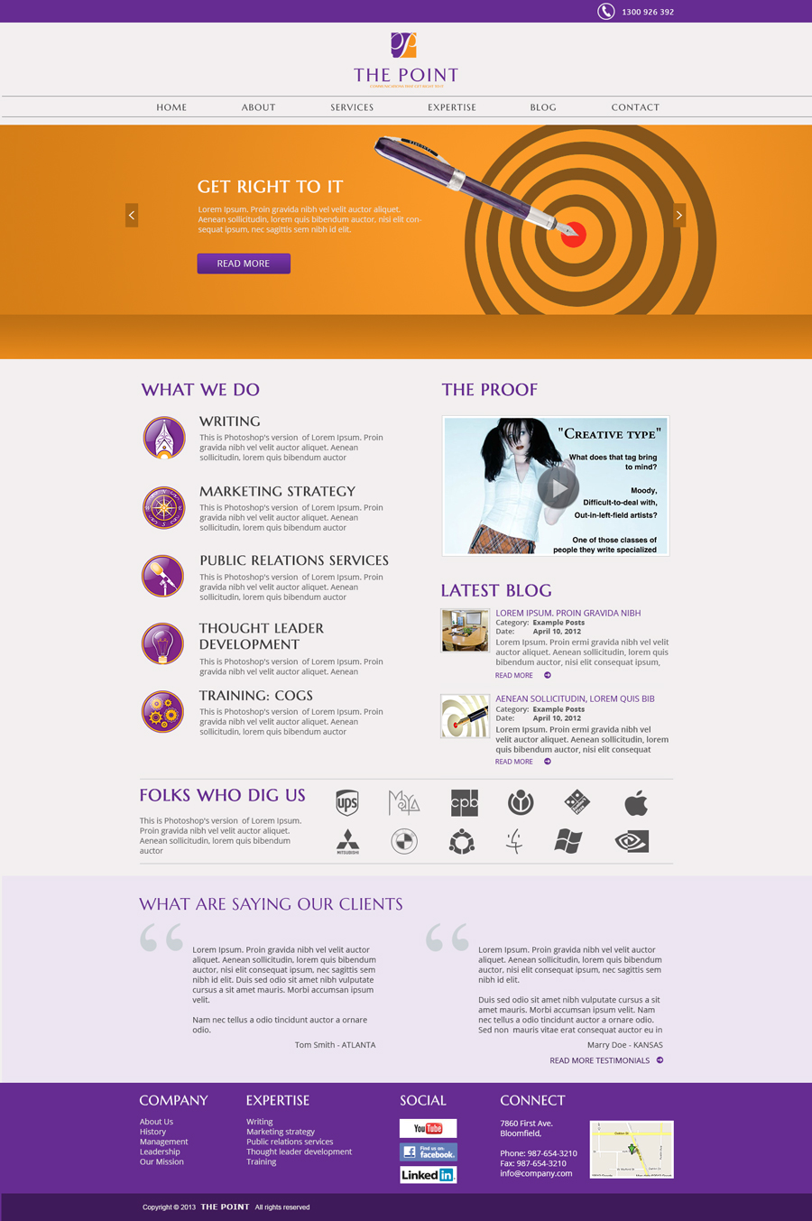 Web-Design von ctbors für The Point Communications | Design #2284658