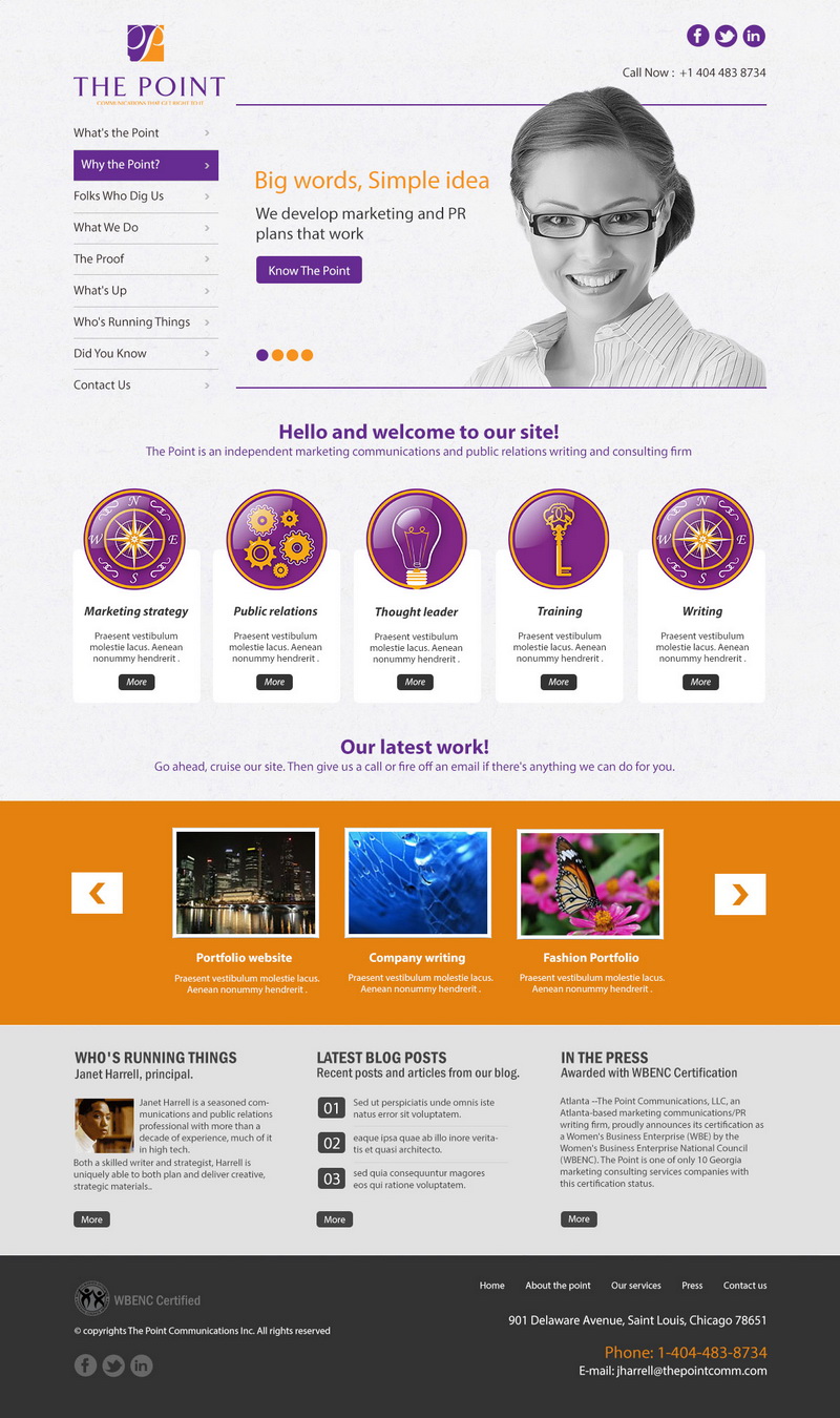 Web Design par HSwebmasters pour The Point Communications | Design #2322360