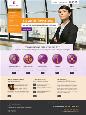 Web Design par HSwebmasters pour The Point Communications | Design : #2332444