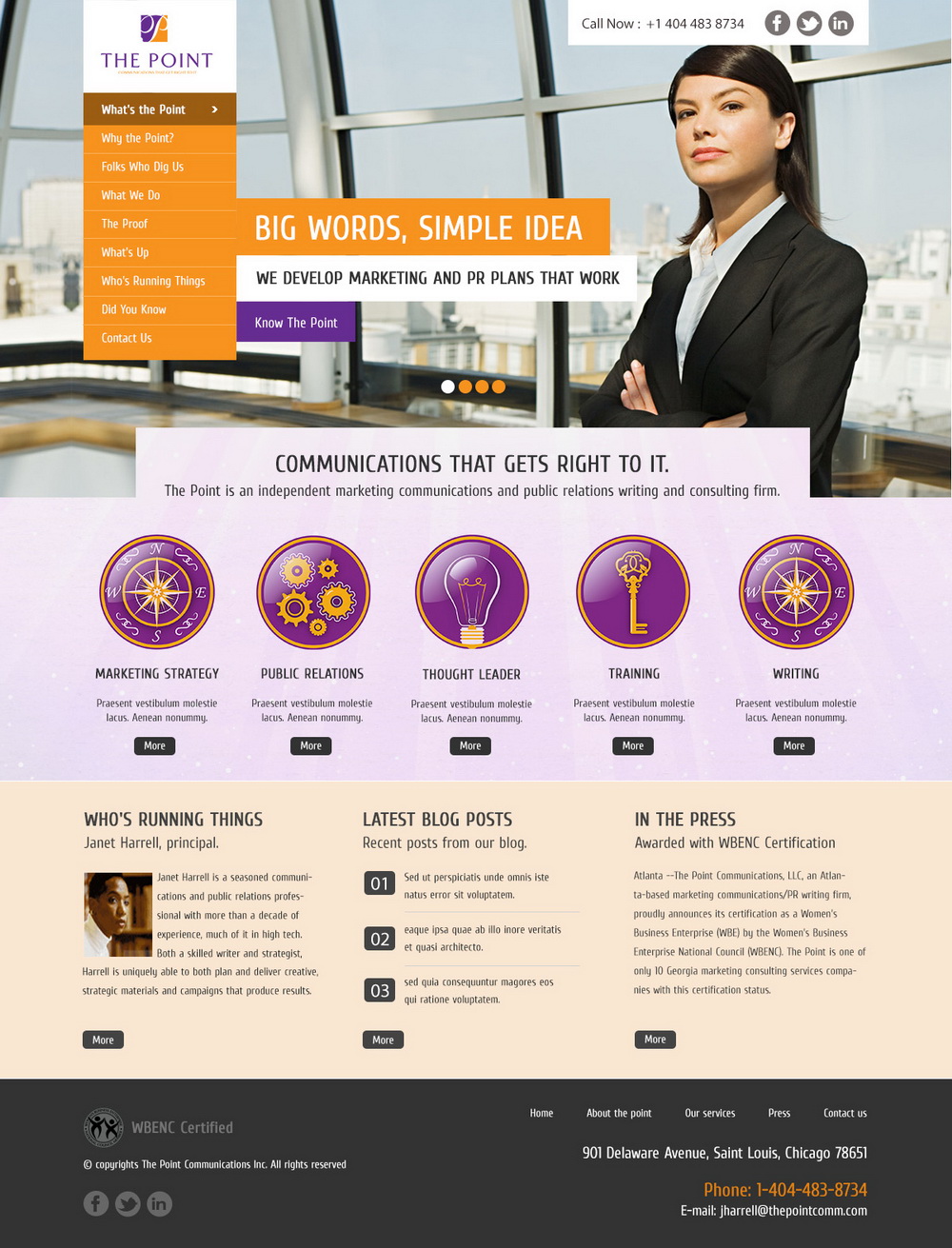 Web Design by HSwebmasters for The Point Communications | Design #2338047
