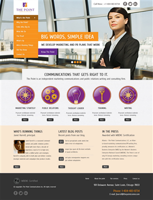 Web Design par HSwebmasters pour The Point Communications | Design : #2338057