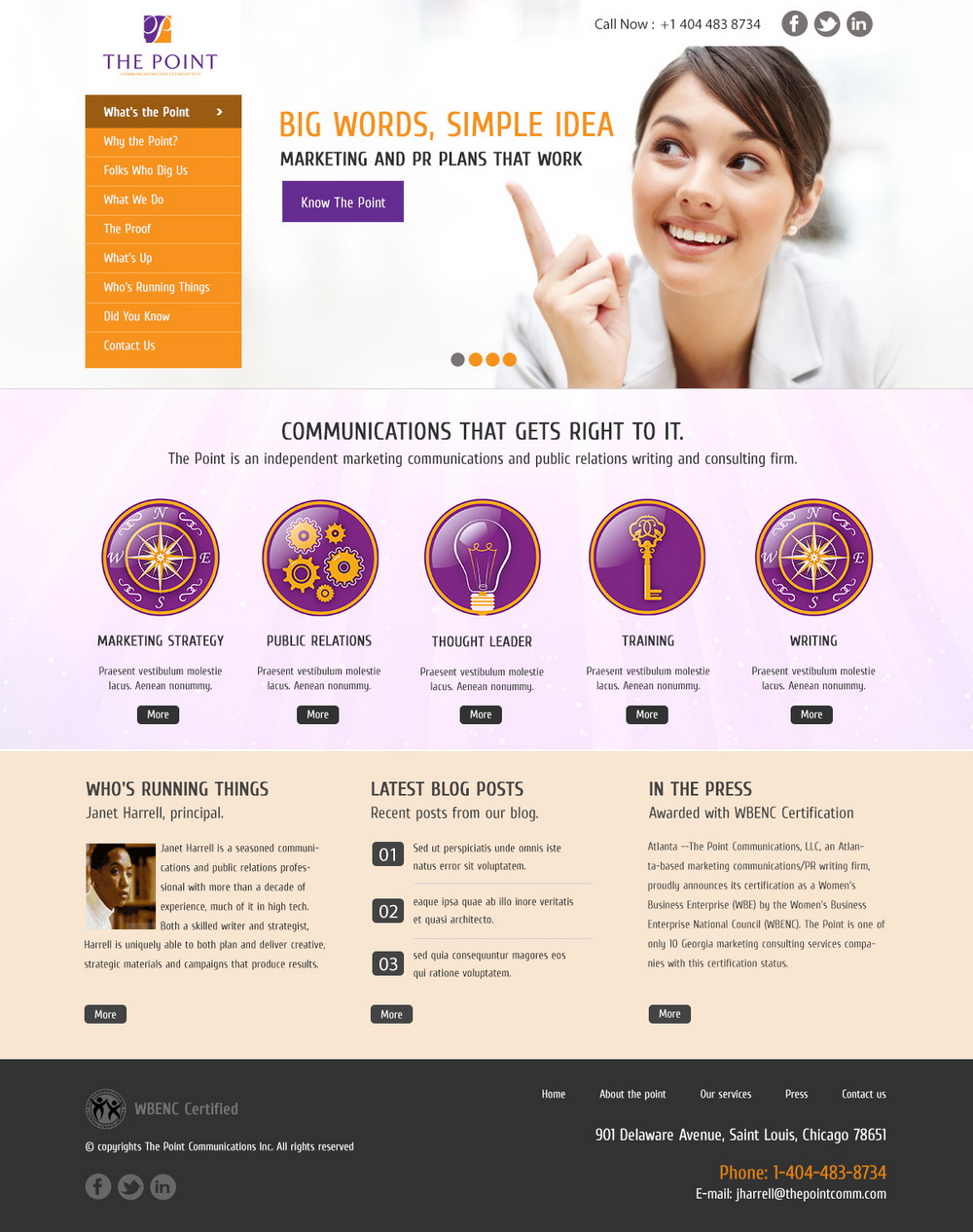 Web Design by HSwebmasters for The Point Communications | Design #2338077