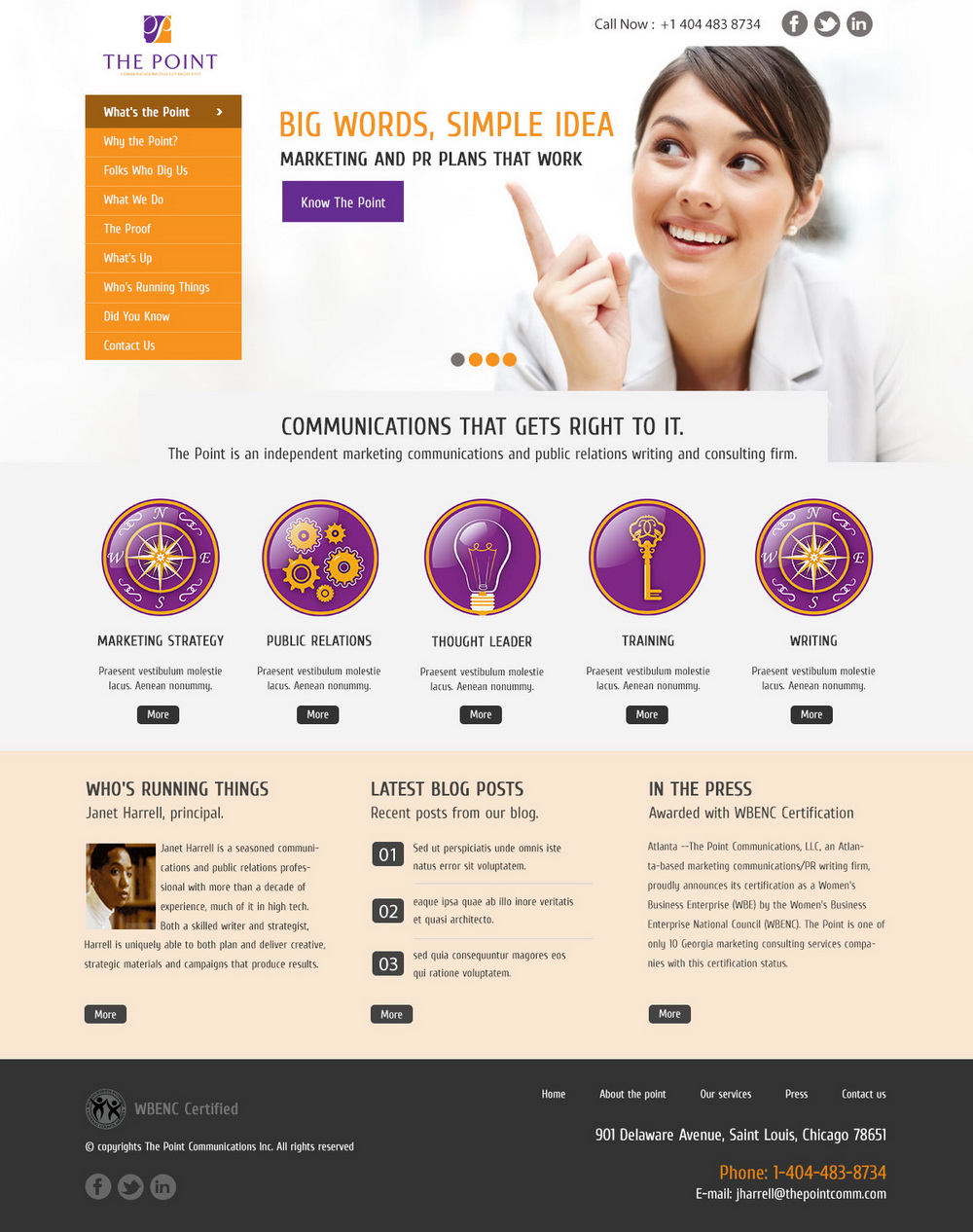 Web Design by HSwebmasters for The Point Communications | Design #2338090