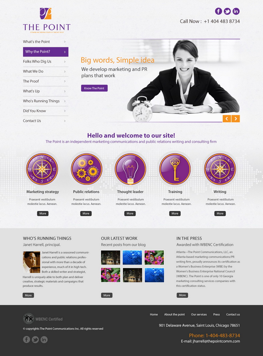 Web Design by HSwebmasters for The Point Communications | Design #2346450