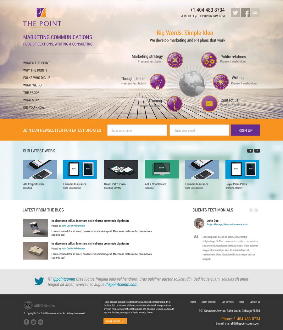Web Design by HSwebmasters for The Point Communications | Design #2712573