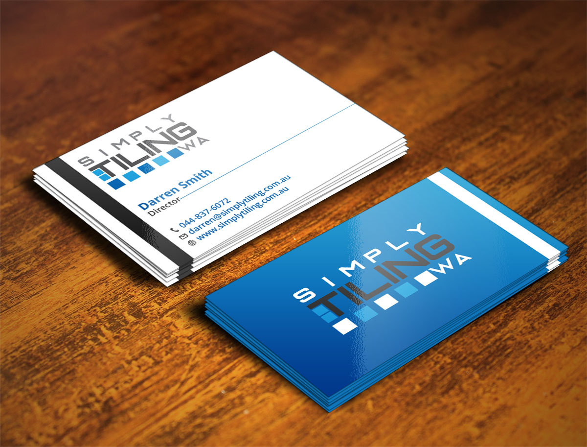 Business Card Design by Verified artistry (Design garden) for Simply Tiling WA | Design #9191164