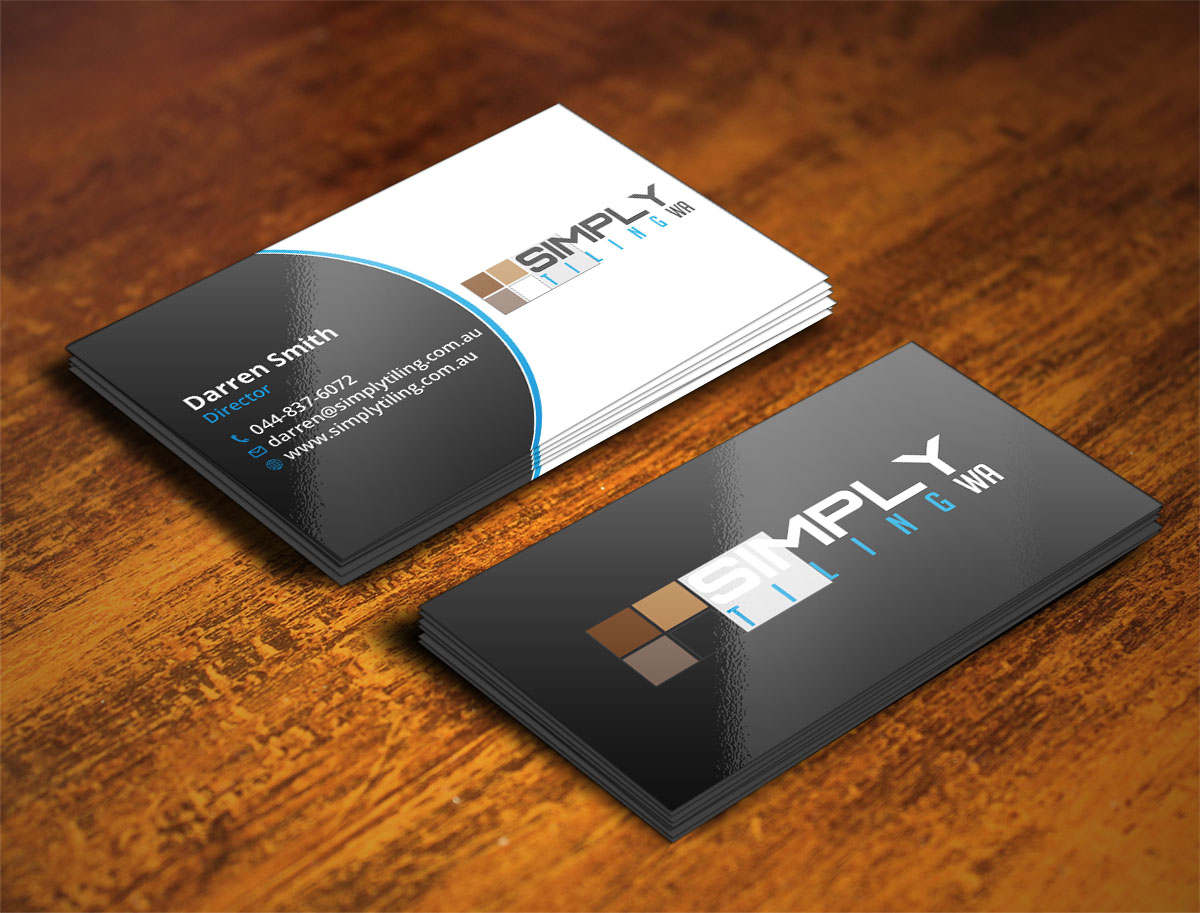 Business Card Design by Verified artistry (Design garden) for Simply Tiling WA | Design #9191165