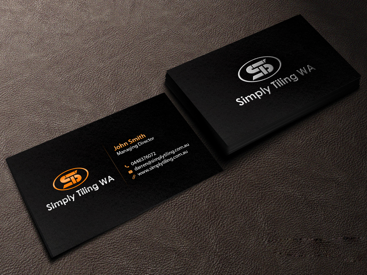 Business Card Design by Creations Box 2015 for Simply Tiling WA | Design #9186546