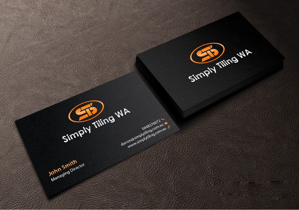 Business Card Design by Creations Box 2015 for Simply Tiling WA | Design #9186550