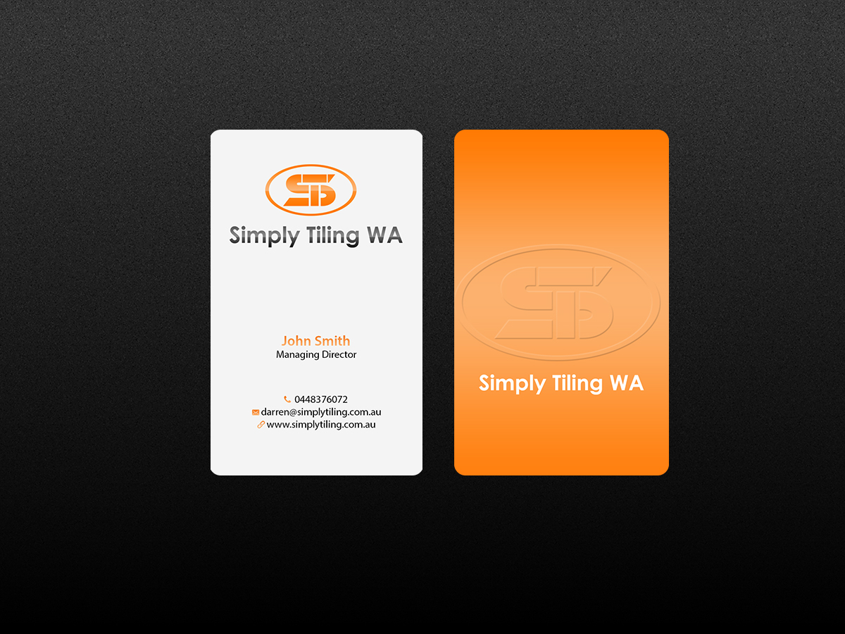 Business Card Design by Creations Box 2015 for Simply Tiling WA | Design #9186556