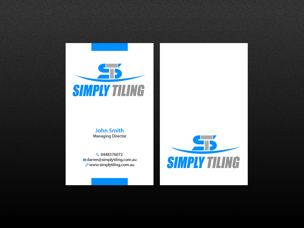 Business Card Design by Creations Box 2015 for Simply Tiling WA | Design #9186558