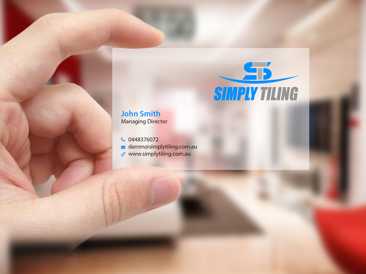 Business Card Design by Creations Box 2015 for Simply Tiling WA | Design #9186559