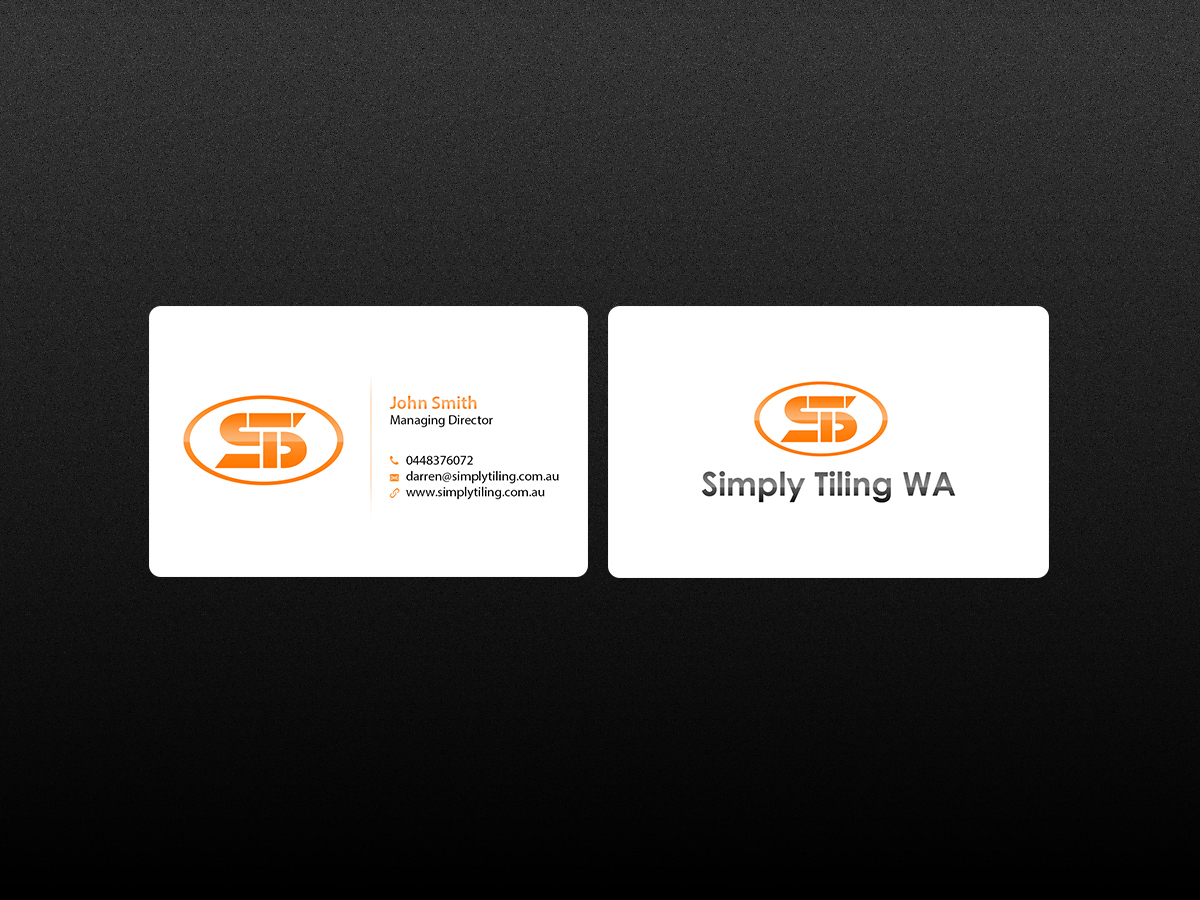 Business Card Design by Creations Box 2015 for Simply Tiling WA | Design #9186564