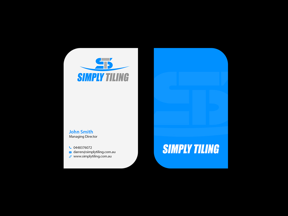 Business Card Design by Creations Box 2015 for Simply Tiling WA | Design #9186571