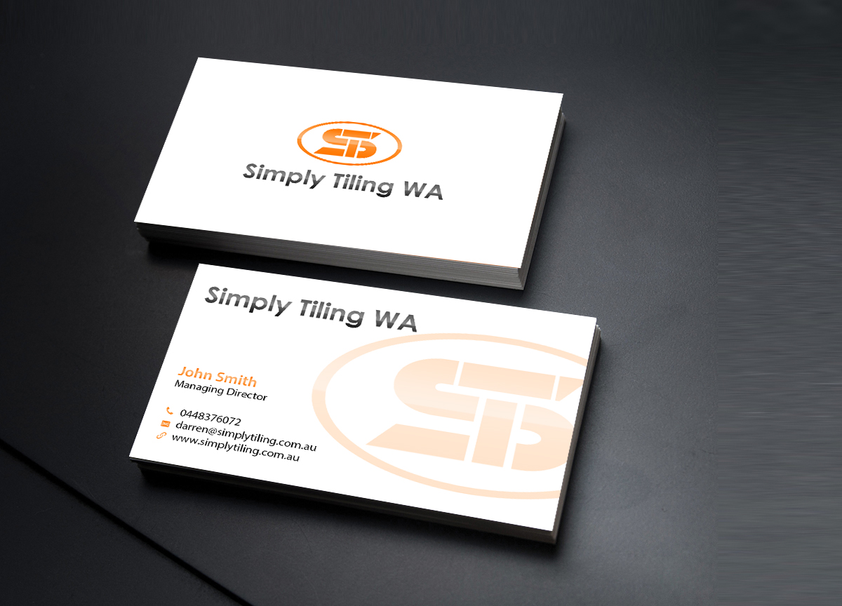 Business Card Design by Creations Box 2015 for Simply Tiling WA | Design #9186572