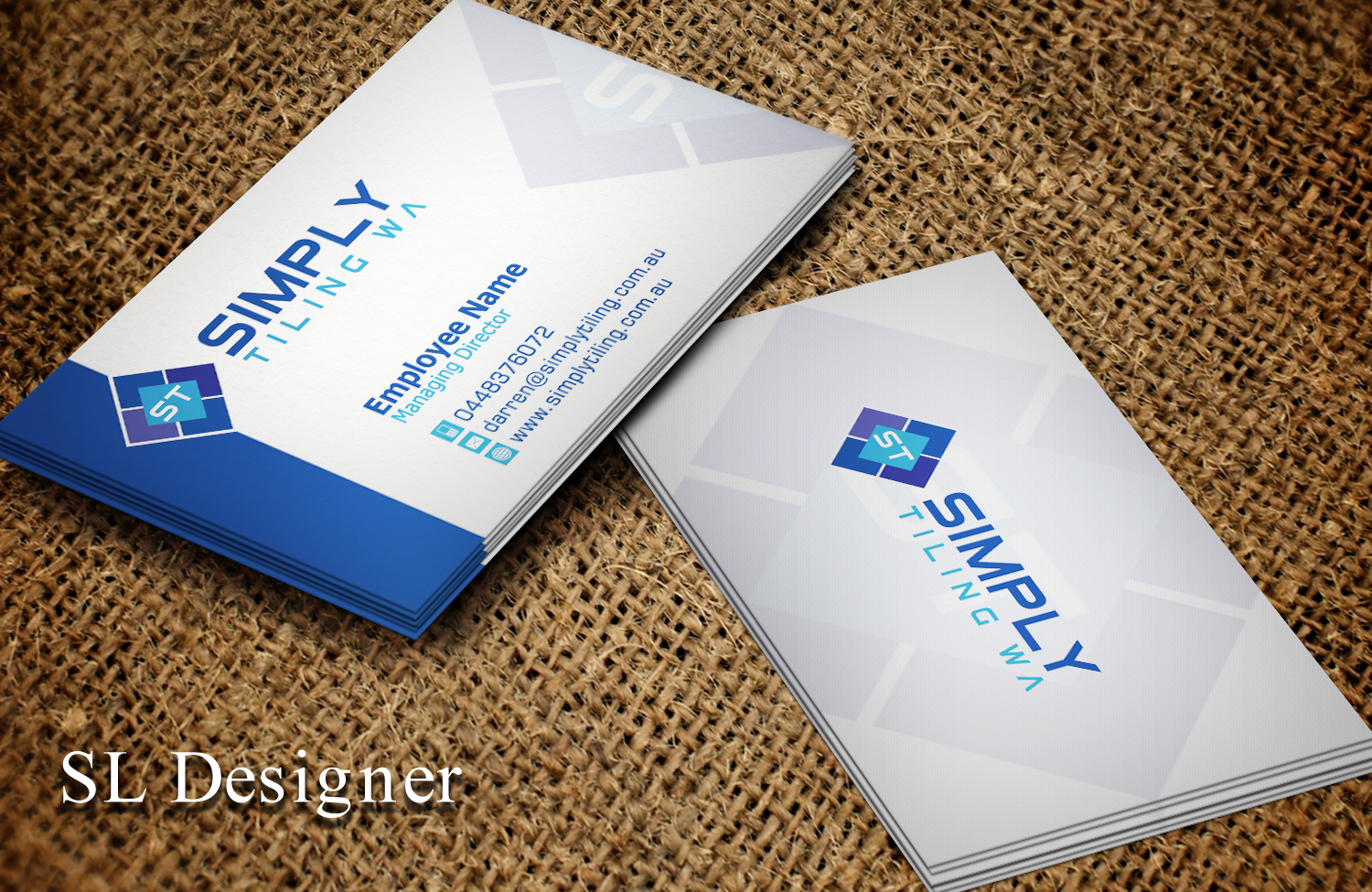 Business Card Design by SL Designer for Simply Tiling WA | Design #9186654