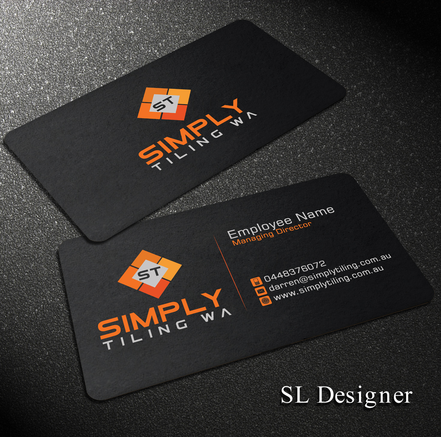 Business Card Design by SL Designer for Simply Tiling WA | Design #9186662