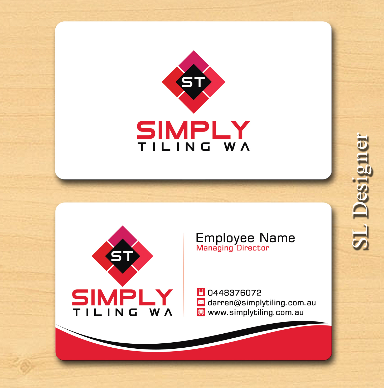 Business Card Design by SL Designer for Simply Tiling WA | Design #9194500