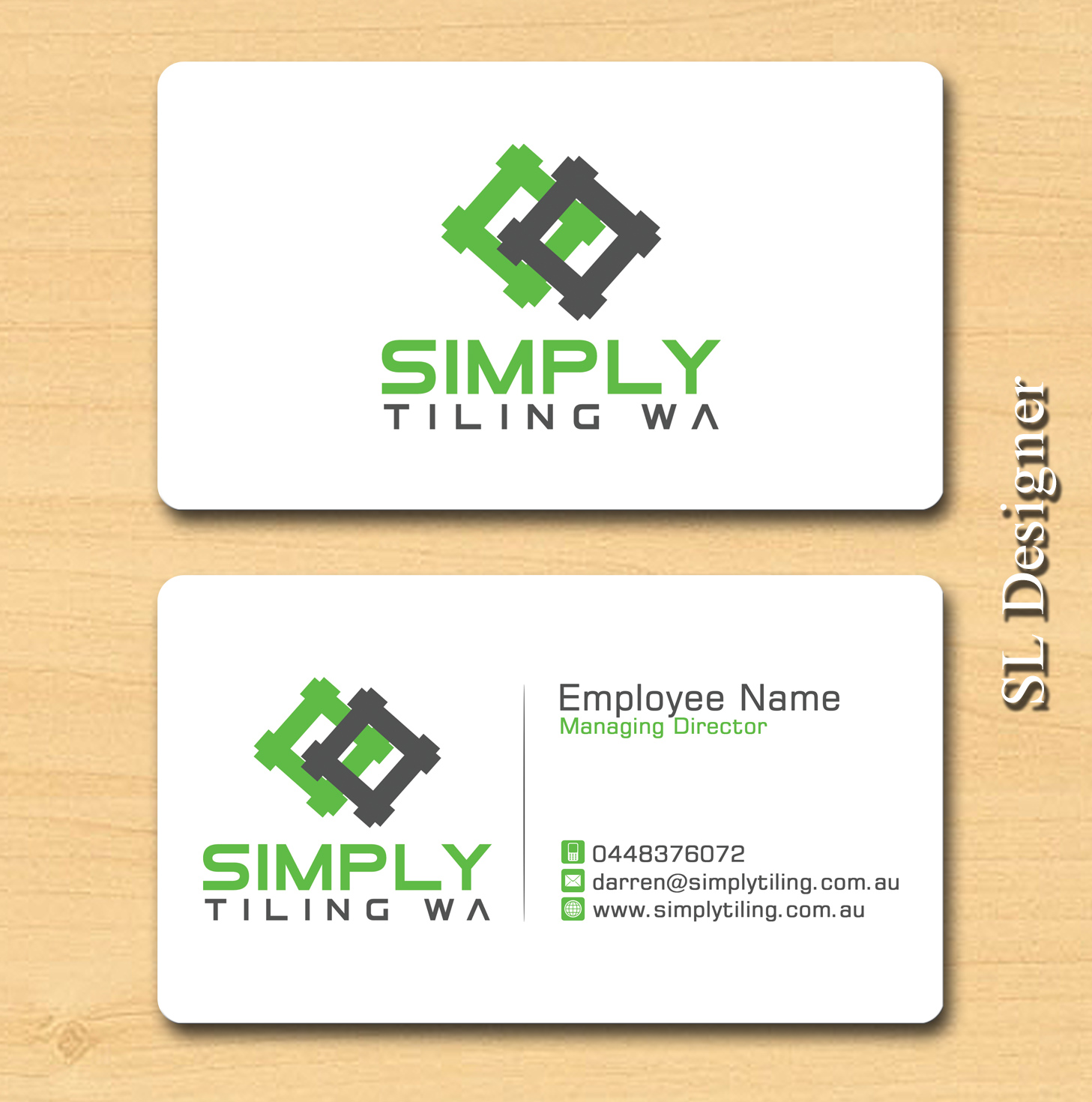 Business Card Design by SL Designer for Simply Tiling WA | Design #9194535