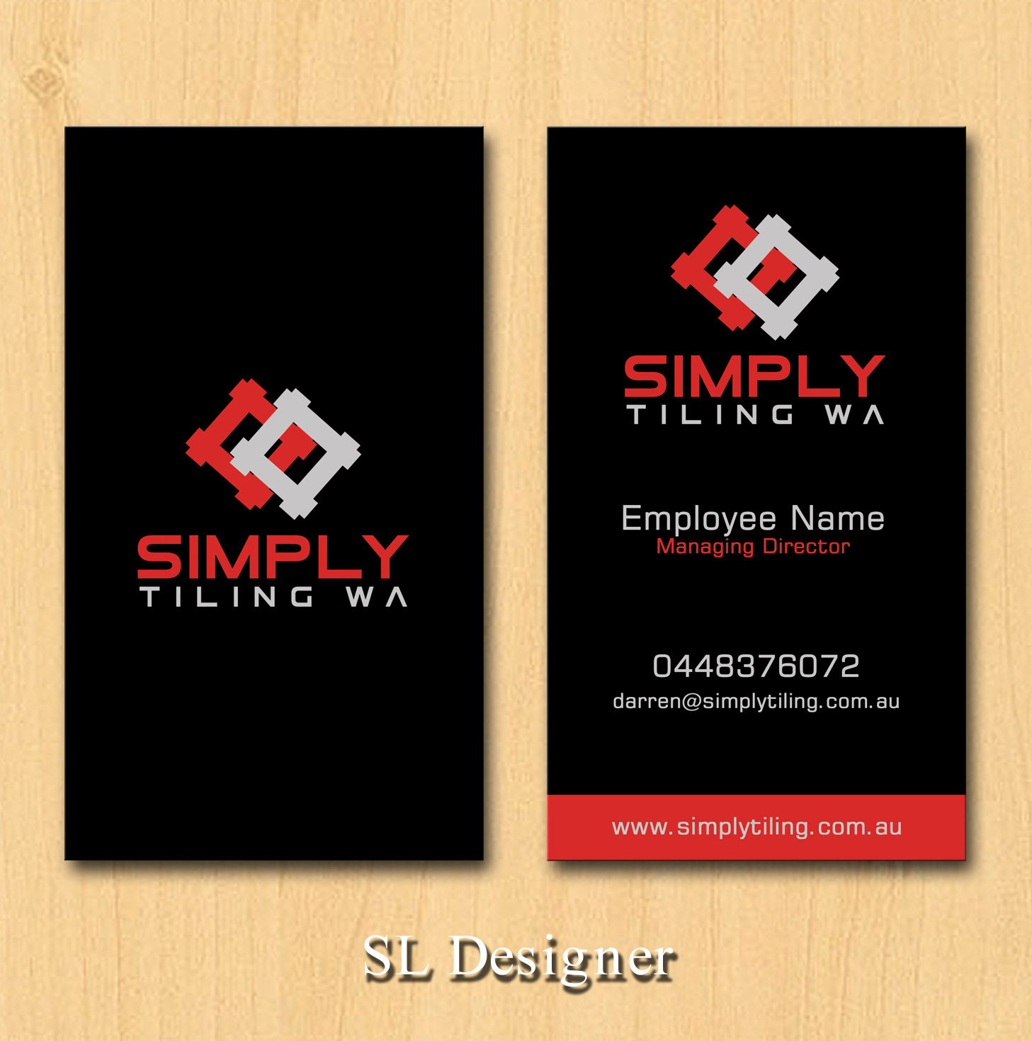 Business Card Design by SL Designer for Simply Tiling WA | Design #9194577