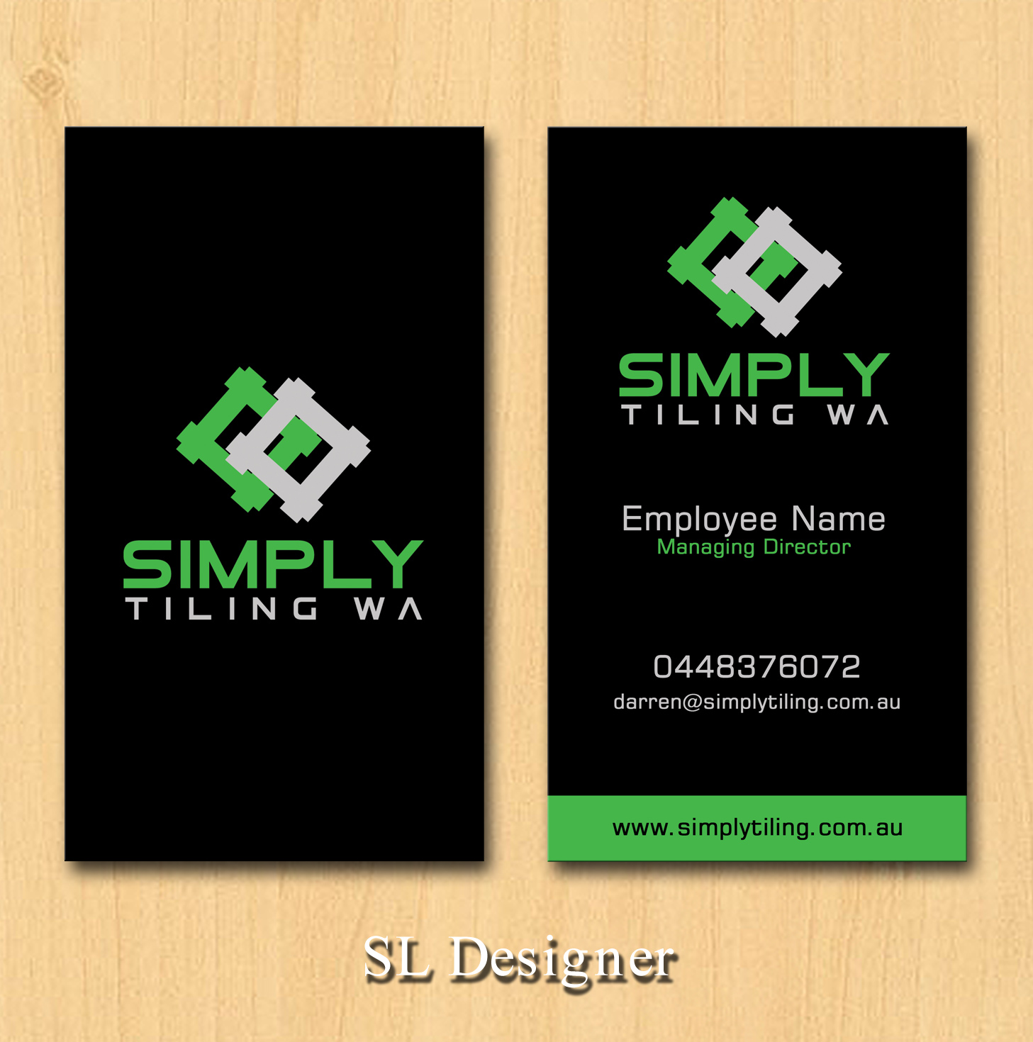 Business Card Design by SL Designer for Simply Tiling WA | Design #9194578