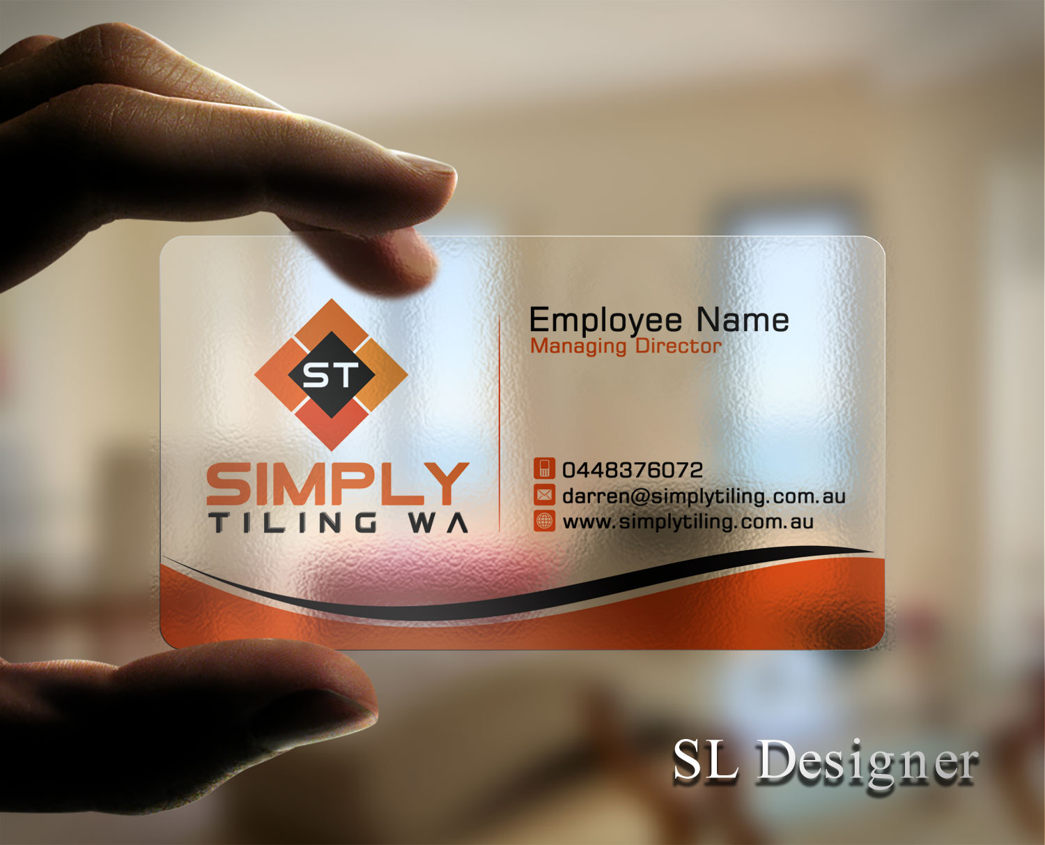 Business Card Design by SL Designer for Simply Tiling WA | Design #9201311
