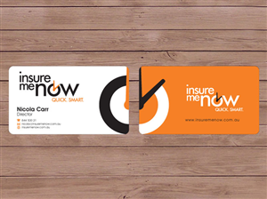Insure me now business card