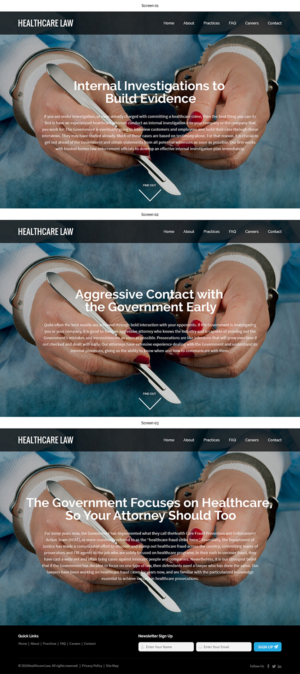 Healthcare Fraud Criminal Defense Attorney Website | Web-Design von RupalTechno
