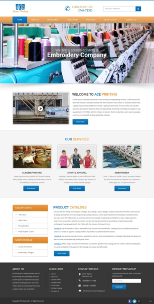 Web Design par pb pour ACE Screen Printing | Design : #9200963