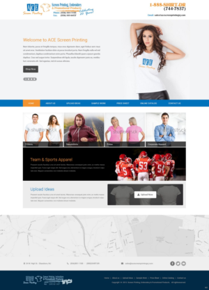 Web Design par pb pour ACE Screen Printing | Design : #9200965