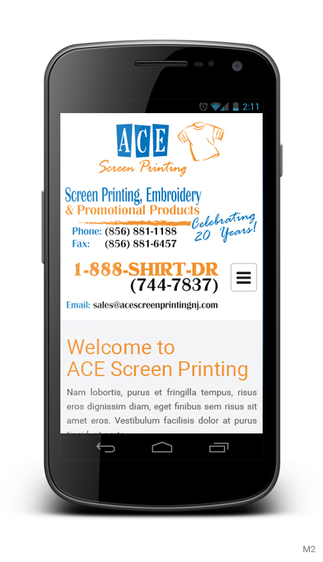 Web Design by pb for ACE Screen Printing | Design #9210674