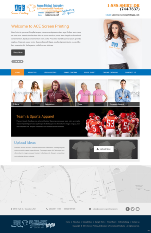 Web Design par pb pour ACE Screen Printing | Design : #9210676