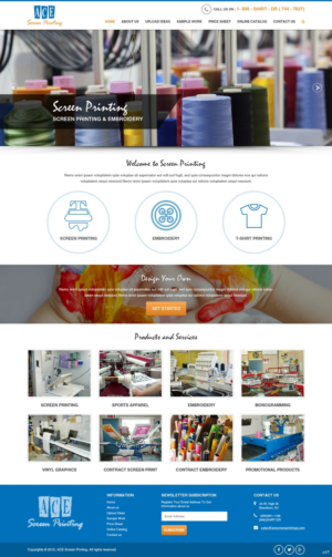 Web Design par pb pour ACE Screen Printing | Design : #9210677