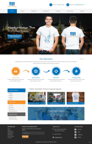 Web Design par pb pour ACE Screen Printing | Design : #9210689