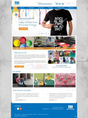 Web Design par pb pour ACE Screen Printing | Design : #9210691