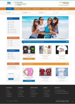 Web Design par pb pour ACE Screen Printing | Design : #9210696