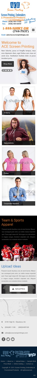 Web Design by pb for ACE Screen Printing | Design #9211568