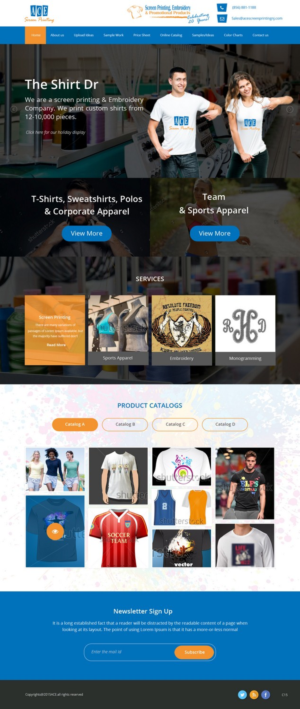 Web Design par pb pour ACE Screen Printing | Design : #9219685