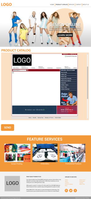 Web Design by Graphicient for ACE Screen Printing | Design: #9242818