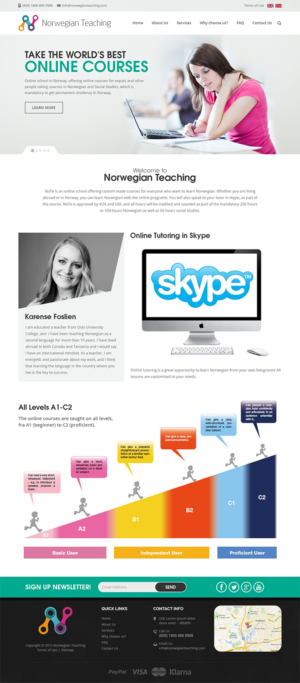 Web Design by RupalTechno for NoTe Norwegian Teaching | Design: #9249978