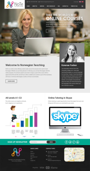 Web Design by RupalTechno for NoTe Norwegian Teaching | Design: #9257263
