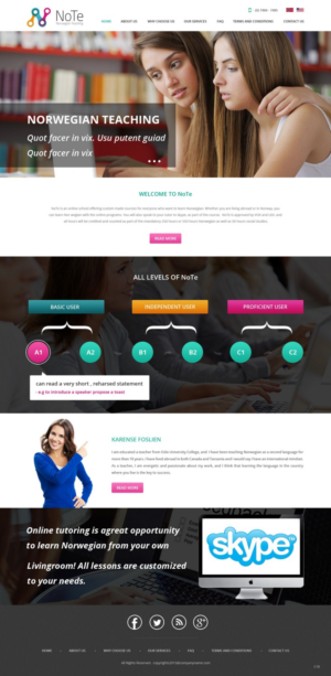 Web Design by pb for NoTe Norwegian Teaching | Design: #9200877