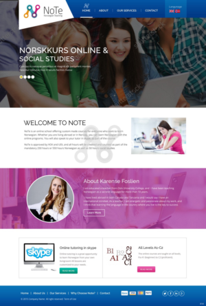 Web Design by pb for NoTe Norwegian Teaching | Design: #9200880