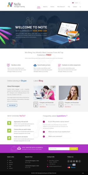 Web Design by pb for NoTe Norwegian Teaching | Design: #9204726
