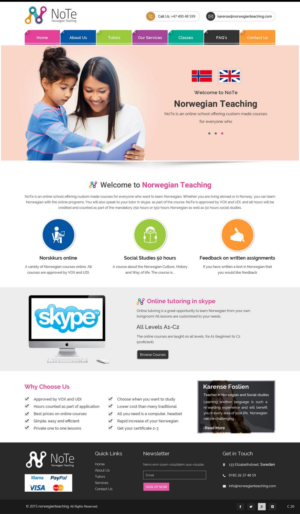Web Design by pb for NoTe Norwegian Teaching | Design: #9204728
