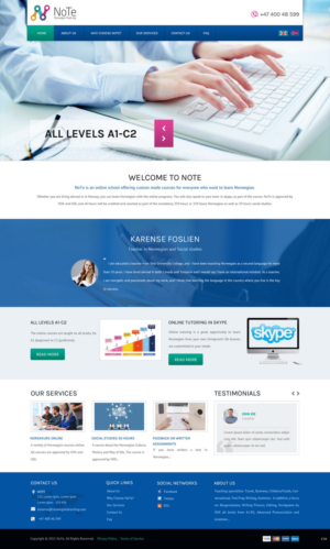 Web Design by pb for NoTe Norwegian Teaching | Design: #9210541