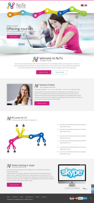 Web Design by pb for NoTe Norwegian Teaching | Design: #9210543